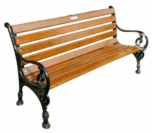 3 Seater Brown Outdoor Wooden Garden Bench