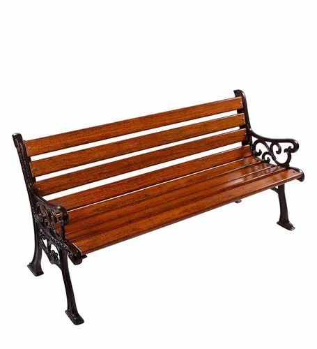 Metal Outdoor Bench, With Backrest