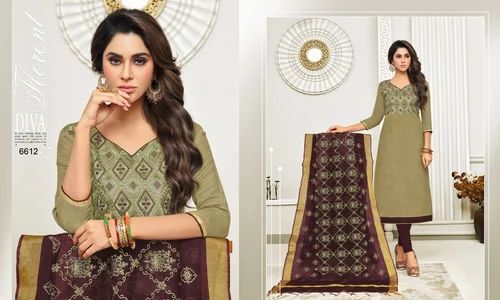 Churidar Regular Embroidery Suit, Dry clean
