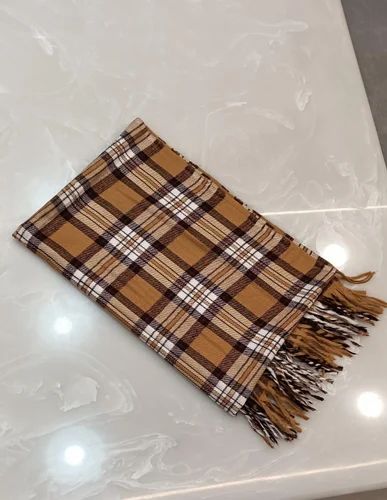 Wool Multicolor Designer Check Stoles