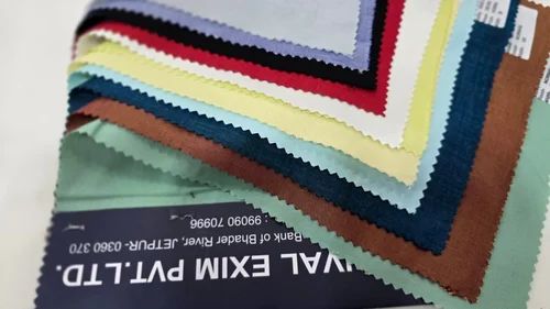 Solid Dyed Cotton Poplin Cambric Fabric 100-125 GSM 44 Inch 58 Inch Width Dhruval Exim