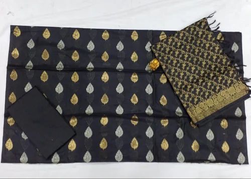 Cotton Silk Banarasi Suit Material