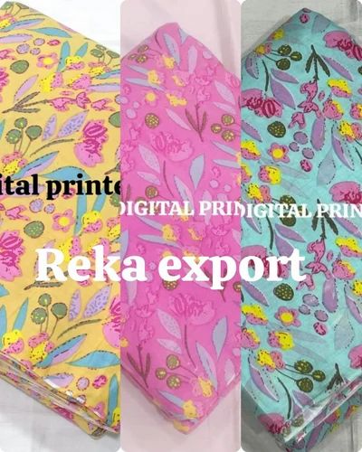 Cotton Digital Printed Fabric, Multicolour