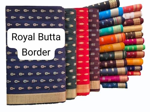 Jacquard Cotton Royal Butta Border Fancy Blouse Fabric, 91 cm (36 in)