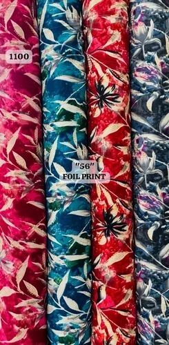 Rayon Ladies Flower Printed Fabric, Floral Print
