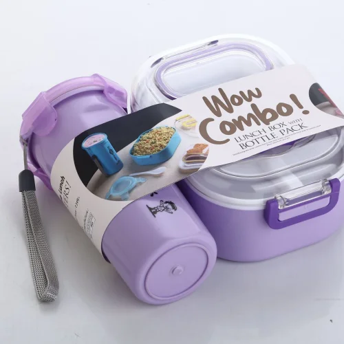 Plastic Wow Combo Bottle Lunch Box Set