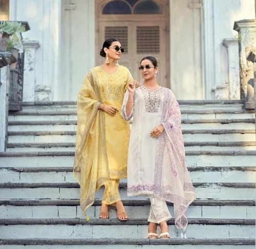 Cotton Embroidery Suit, Readymade