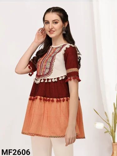 Red Embroidered Work Navratri Garba Fancy Dress, Machine wash