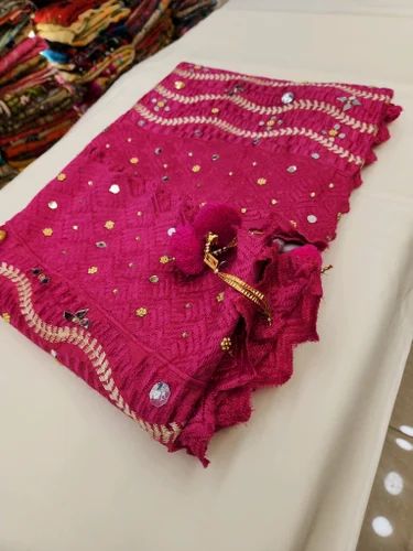 Punjabi Phulkari Suit, Chiffon
