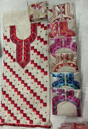 Cotton Printed Ladies Khadi phulkari Suit