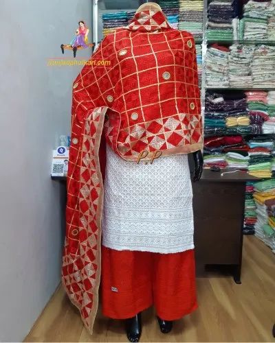 Party wear Phulkari Cotton Kurti