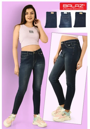 Ladies Black Slim Fit Denim Jeans