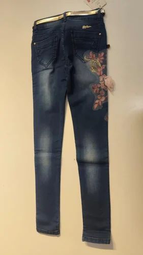 Solid Ladies Skinny Denim Jeans