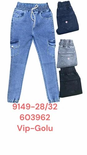 Solid Stretch Denim Ladies Faded Blue Skinny Jeans