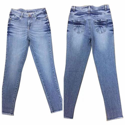 Ladies Blue Stretchable Denim Jeans