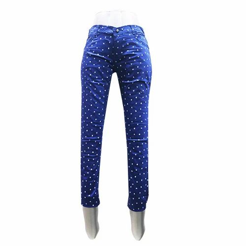 Ladies Stylish Printed Jeans, Waist Size: 30