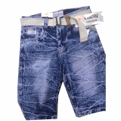 Stretchable Male Men's Capri Jeans