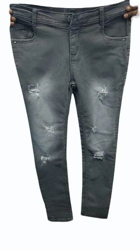 Regular Doby Girls distress jeans, Normal, Zipper