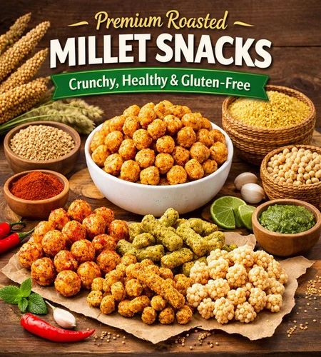 Premium Roasted Millet Snacks Crunchy, Healthy & Gluten-Free Superfood