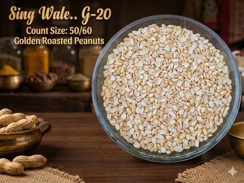 Roasted Peanuts Split. G-20, Count Size: 50/60