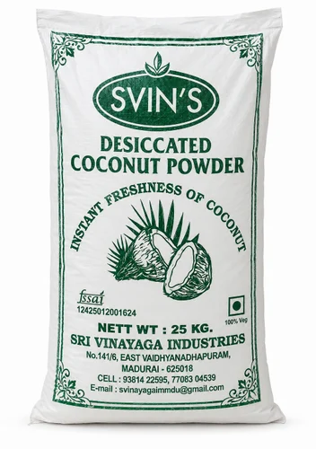 25 Kg Low Fat Desiccated Coconut Powder