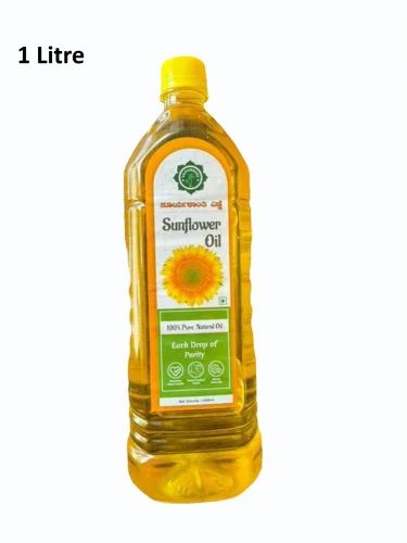 1 Litre Sunflower Cooking Oil, Packaging Type: Plastic Bottle