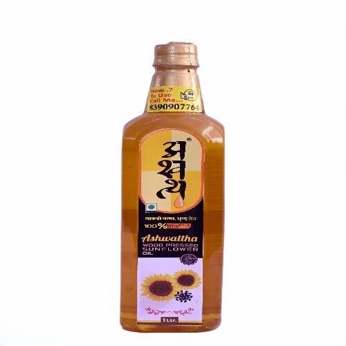 Wood-Pressed Sunflower Oil Bottle (1 L)