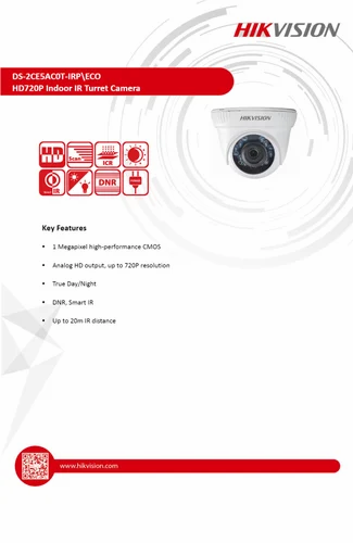 HIKVISION 1MP DOME CAMERA DS-2CE5ACOT-IRP/ECO