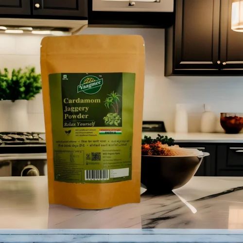 Indian Natural Vaagmee Cardamom Jaggery Powder 200gm, Packaging Size: 200gms, Organic