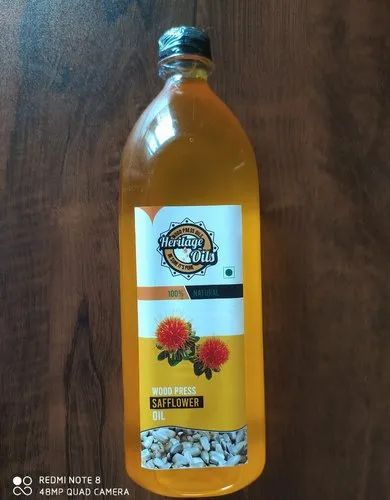 Lowers Cholesterol Cold (Wood) Pressed Safflower Oil, For Cooking
