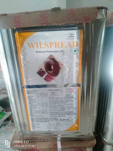 Wilspread Refined Palm Olein Oil, Packaging Type: Tin, Packaging Size: 15kg