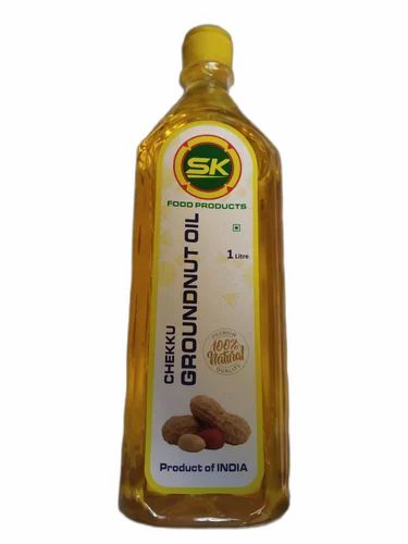Virgin Lowers Cholesterol 1 Litre Chekku Ground Nut Oil, For Cooking