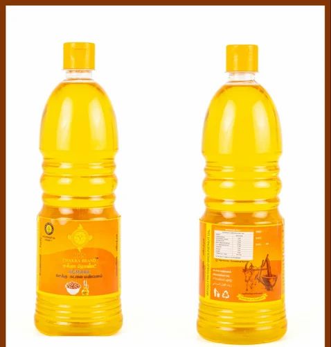 Wood Pressed Groundnut Edible Oil (1 L Bottle) for Cooking