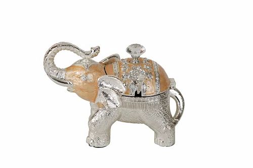 Elephant Home Decor German Silver Finish