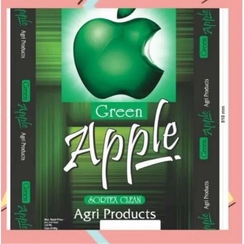 Plastic Printed Green Apple Packaging Bag