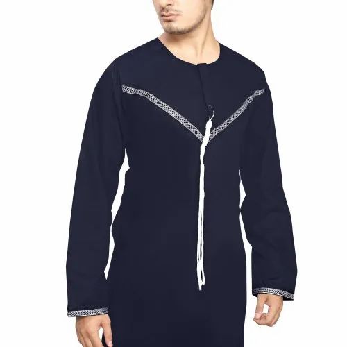 Silk Emirati Thobe, Black