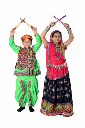 Embroidered Garba Dance Fancy Dress Costume Combo Set