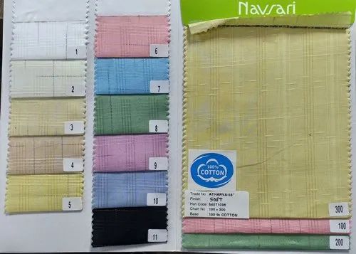 Organic Cotton Fabric, Check/stripes, Multicolour