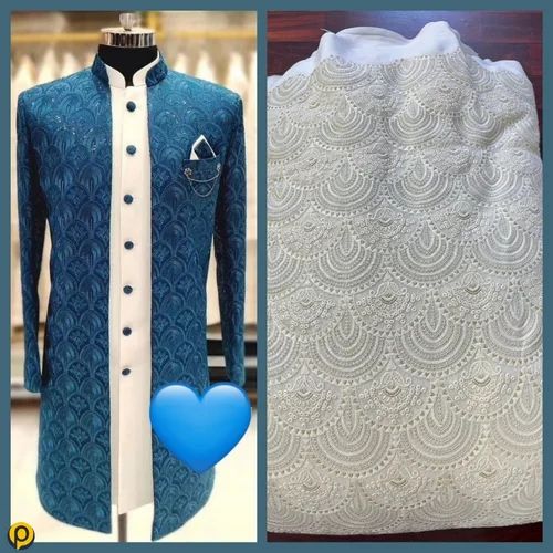 All Over Embroidered Georgette Sherwani