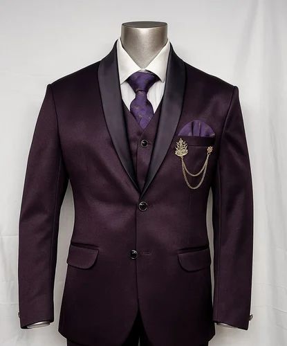 Men Wine Coat Pant Suit