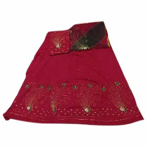 Magenta and Black Cotton Party Wear Designer Rajputi Poshak, Dupatta Size: 2.5 Meter