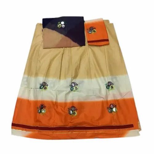 Cotton Embroidered Gotta Work Party Wear Rajputi Poshak, Dupatta Size: 2.5 meter
