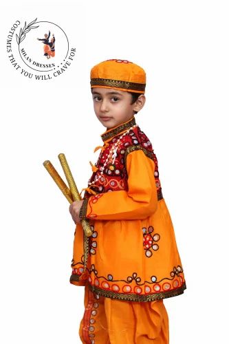 Multicolor Embroidered Navratri Garba Kedia Dhoti, Size: Medium