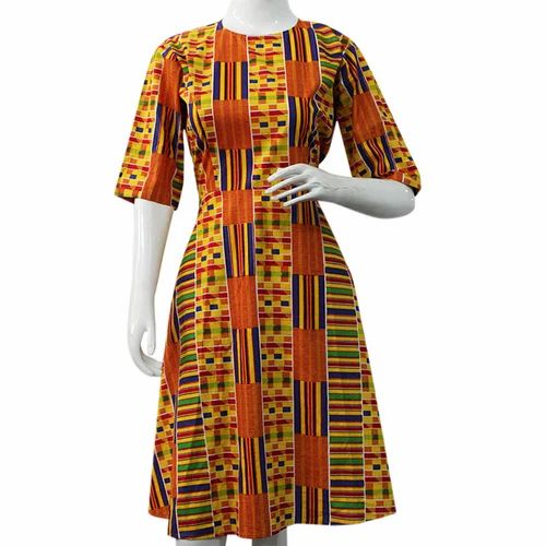 Printed African Kente Dress