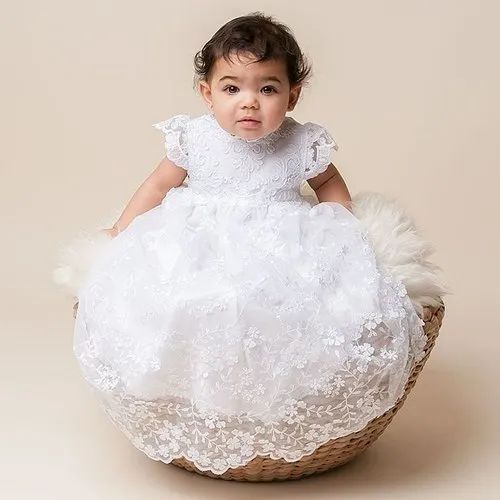 White Baptism Dress Christening Gowns