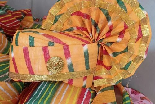 Yellow Printed Safa (Free Size)