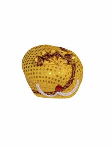 Yellow Marriage Turban, Zari Work