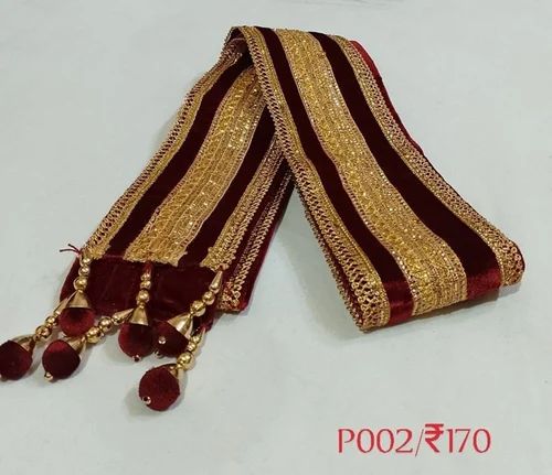 P002 Velvet Wedding Embroidered Groom Sherwani Dupatta