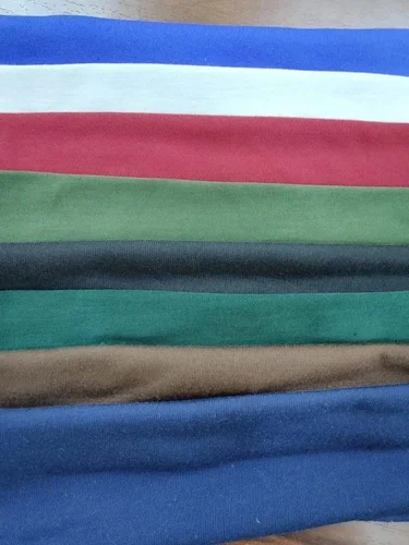Multicolor Cotton Single Jersey Knitted Fabric For Leggings With Lycra, GSM: 240