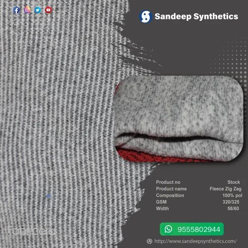 Fleece Zig Zag fabric
